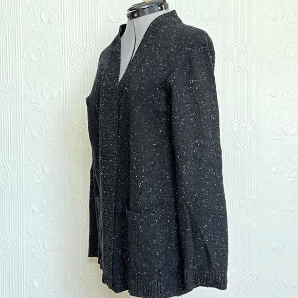 Seasalt edge to edge cardigan black donegal type wool size 14 UK or size 10 US - Picture 2 of 5